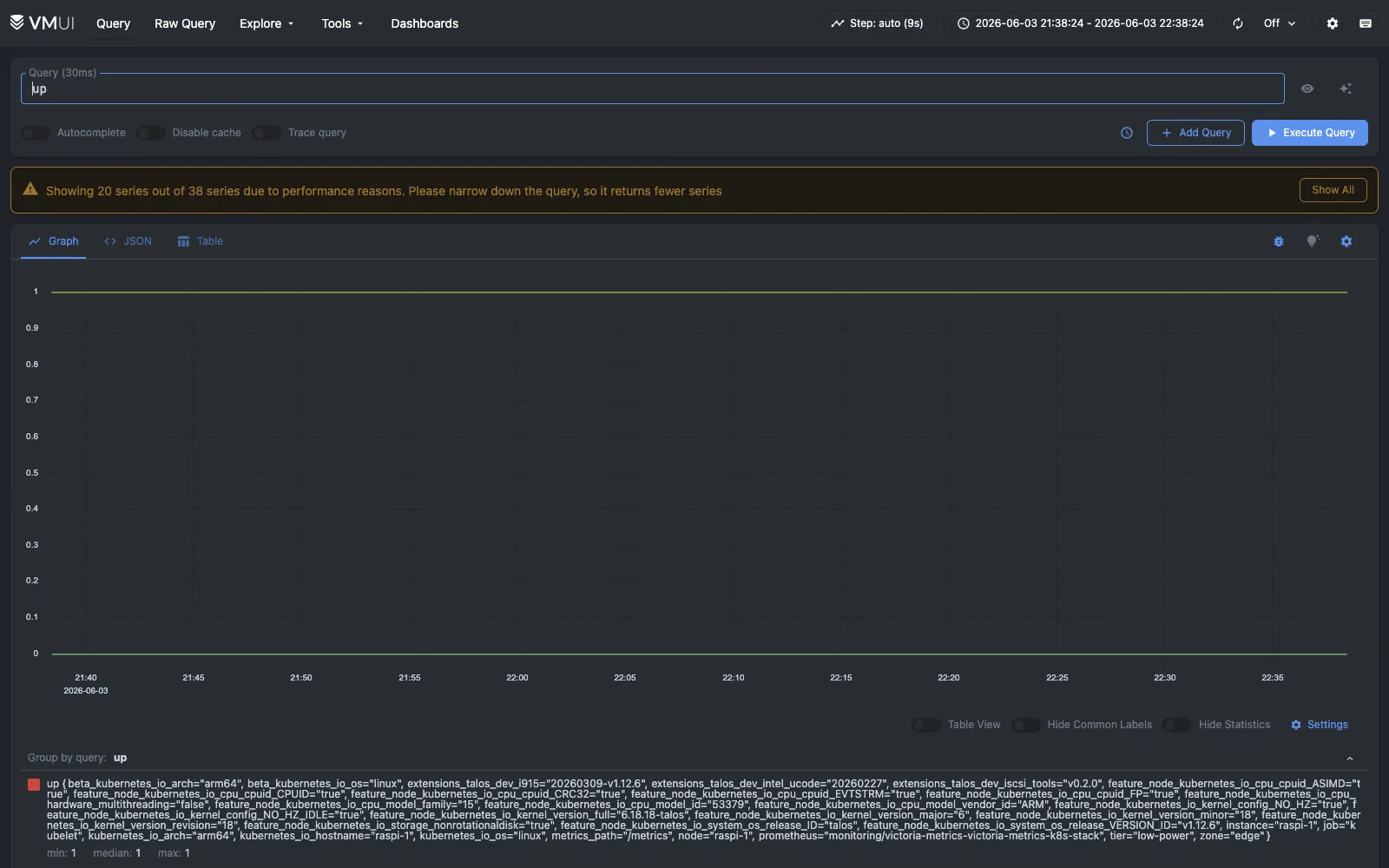 VictoriaMetrics VMUI query interface