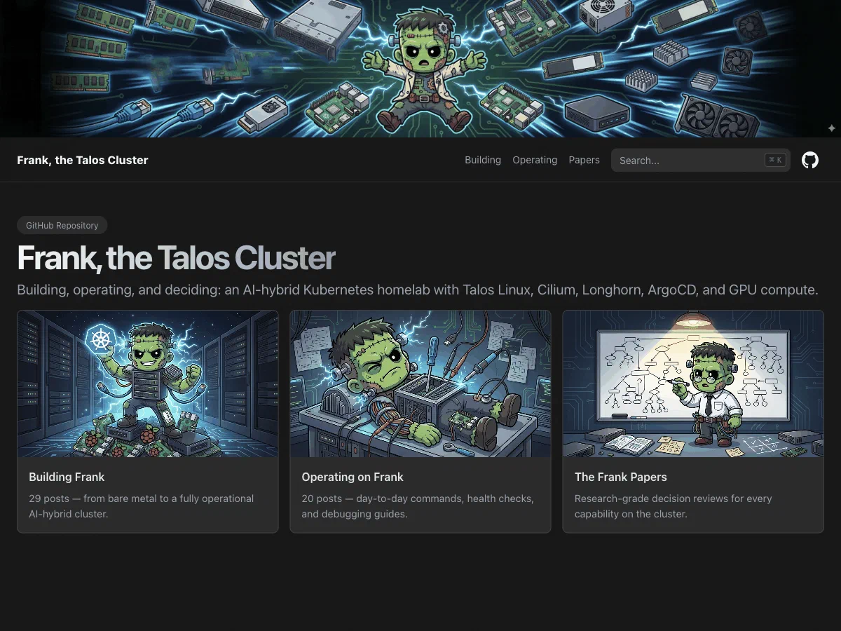 Blog served from Hop cluster at blog.derio.net/frank