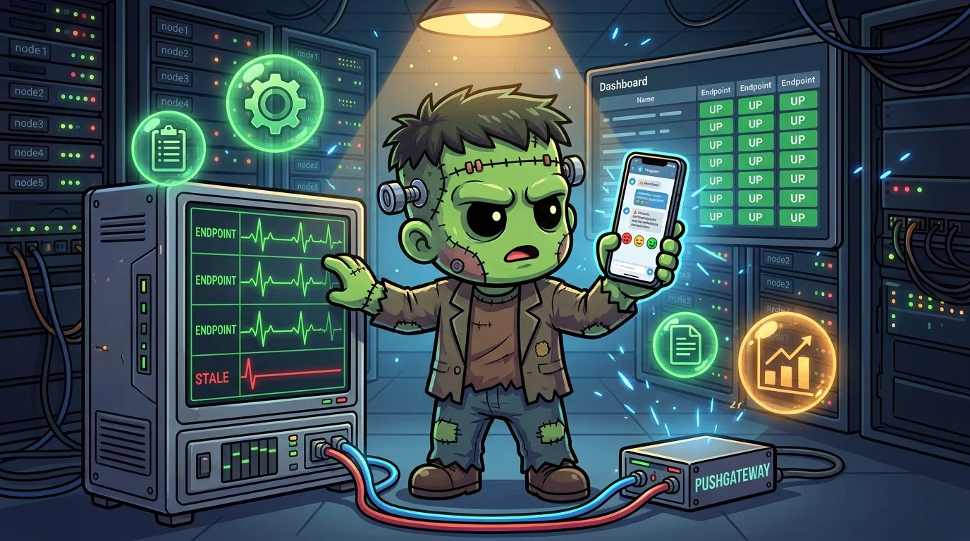 Health Monitoring — Feature Probes, Heartbeats, and Telegram Alerts