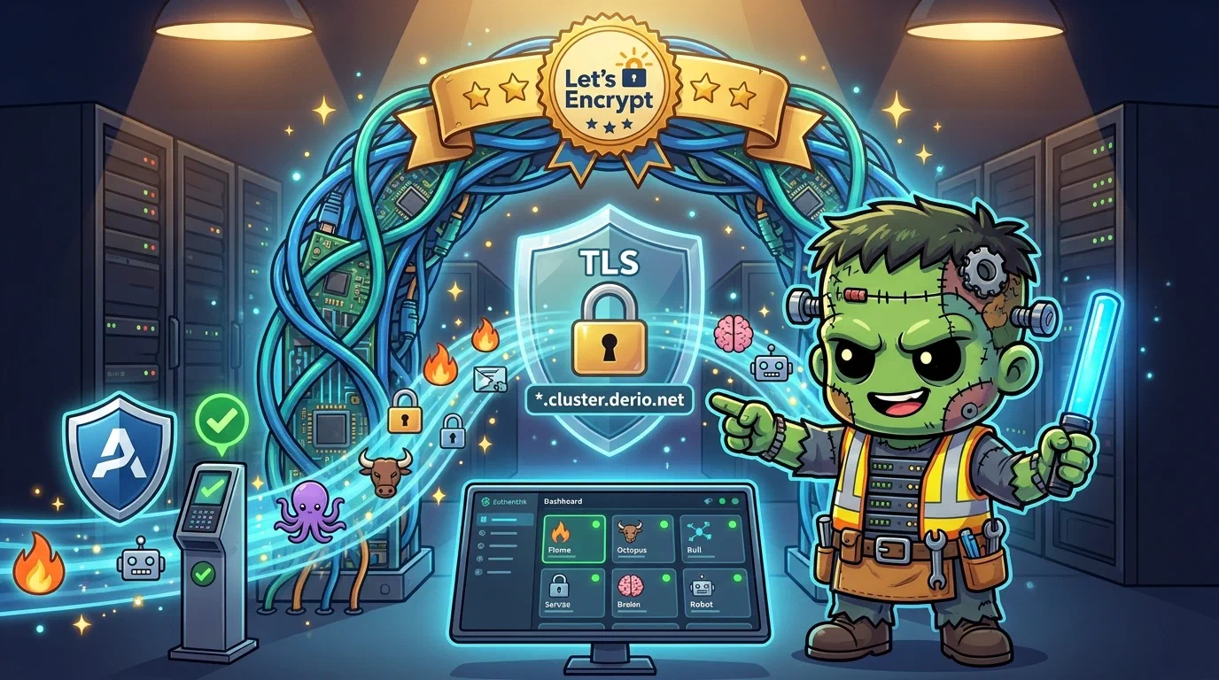 In-Cluster Ingress — Traefik, Wildcard TLS, and a Homepage Dashboard